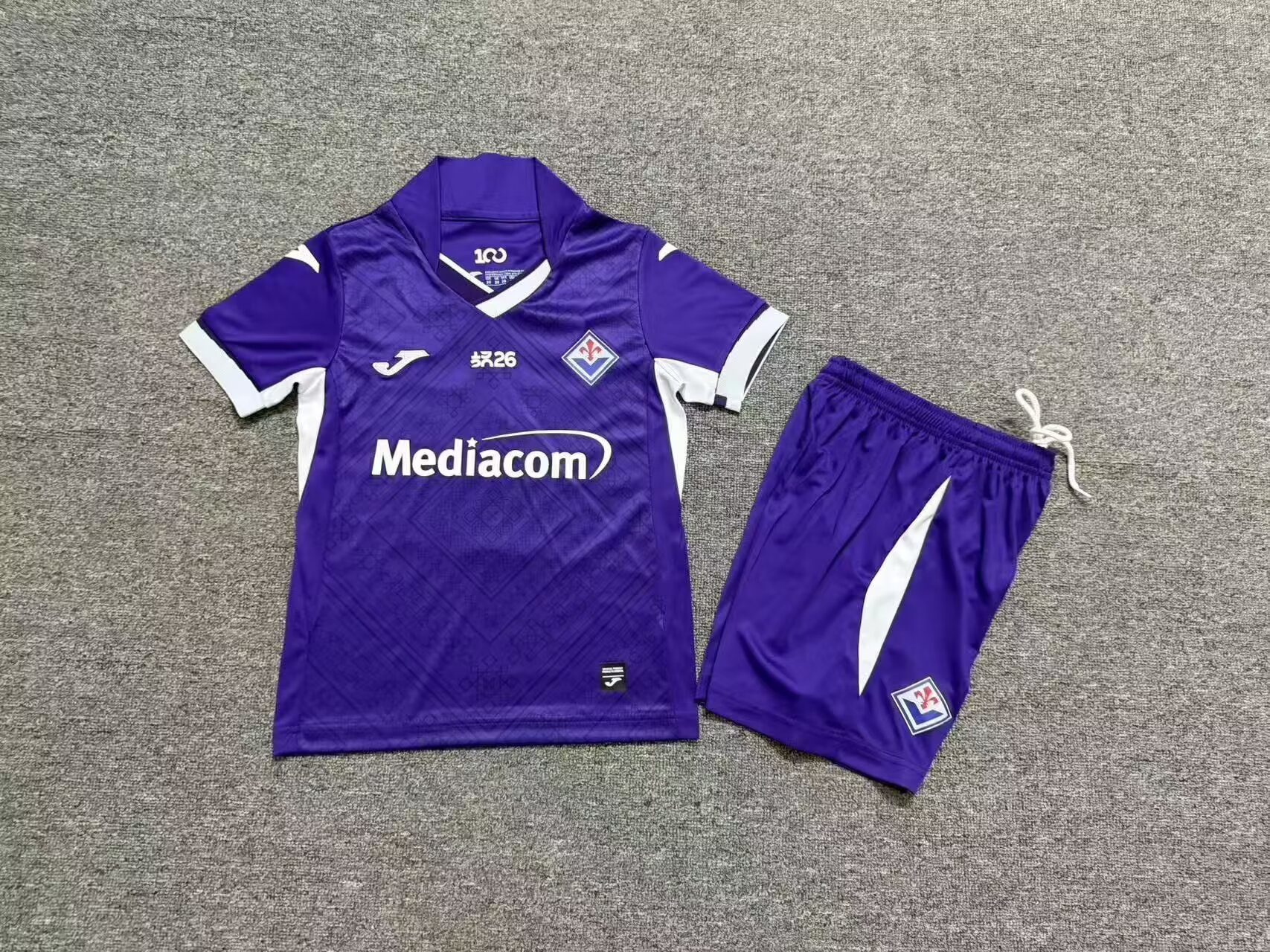 Kids-Fiorentina 26/27 Home Soccer Jersey
